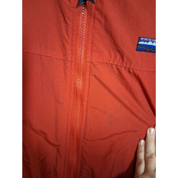 VTG White Sierra Windbreaker Fleece Lined Outdoor Casual Y2K Red Mens Size Large - Picture 5 of 7